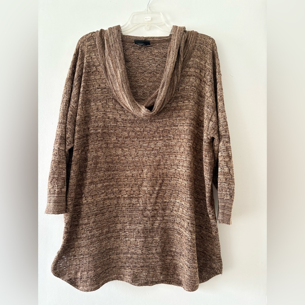 Lane Bryant open knit lightweight  Cowl Neck Sweater size 22/24 made in USA